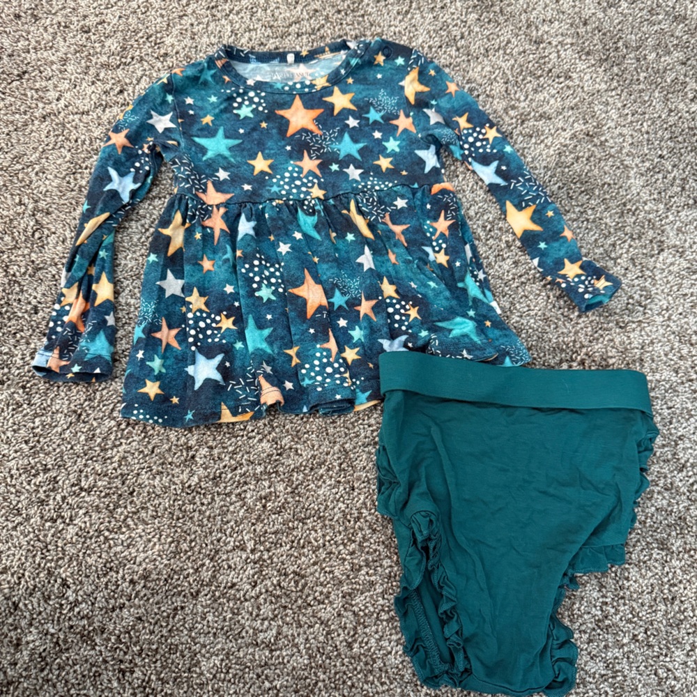 Posh Peanut Two Piece Set - long Sleeve Peplum Top & Shorts Set